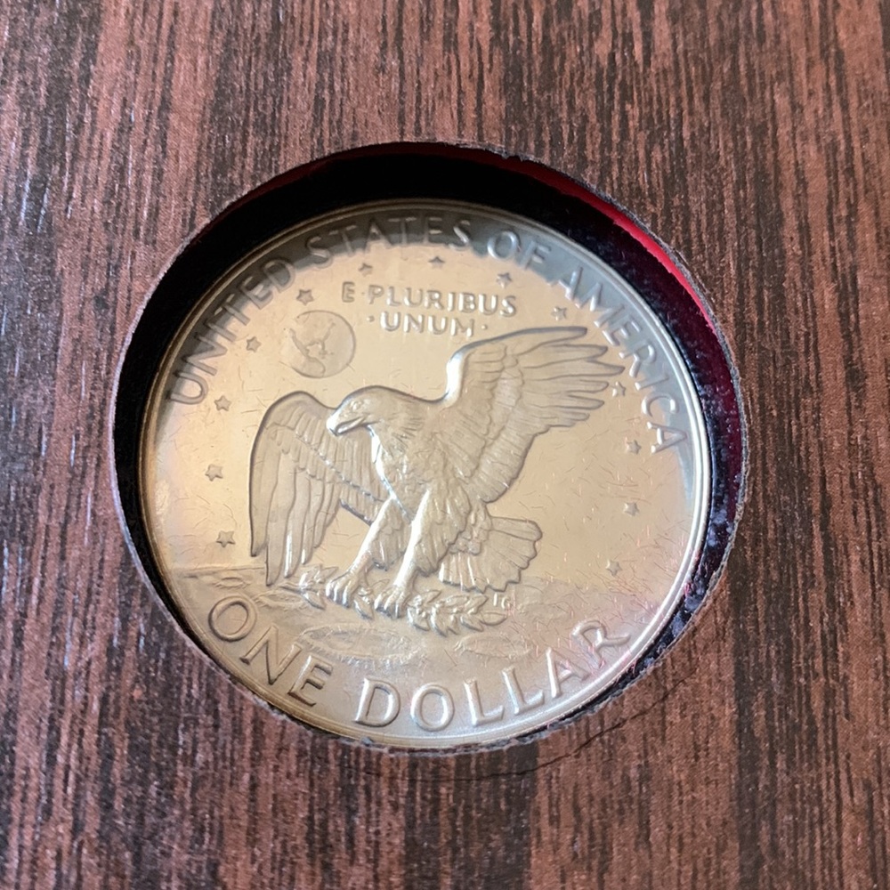 1974 Eisenhower Proof Dollar ’Brown Ike’ - Picture 6 of 7